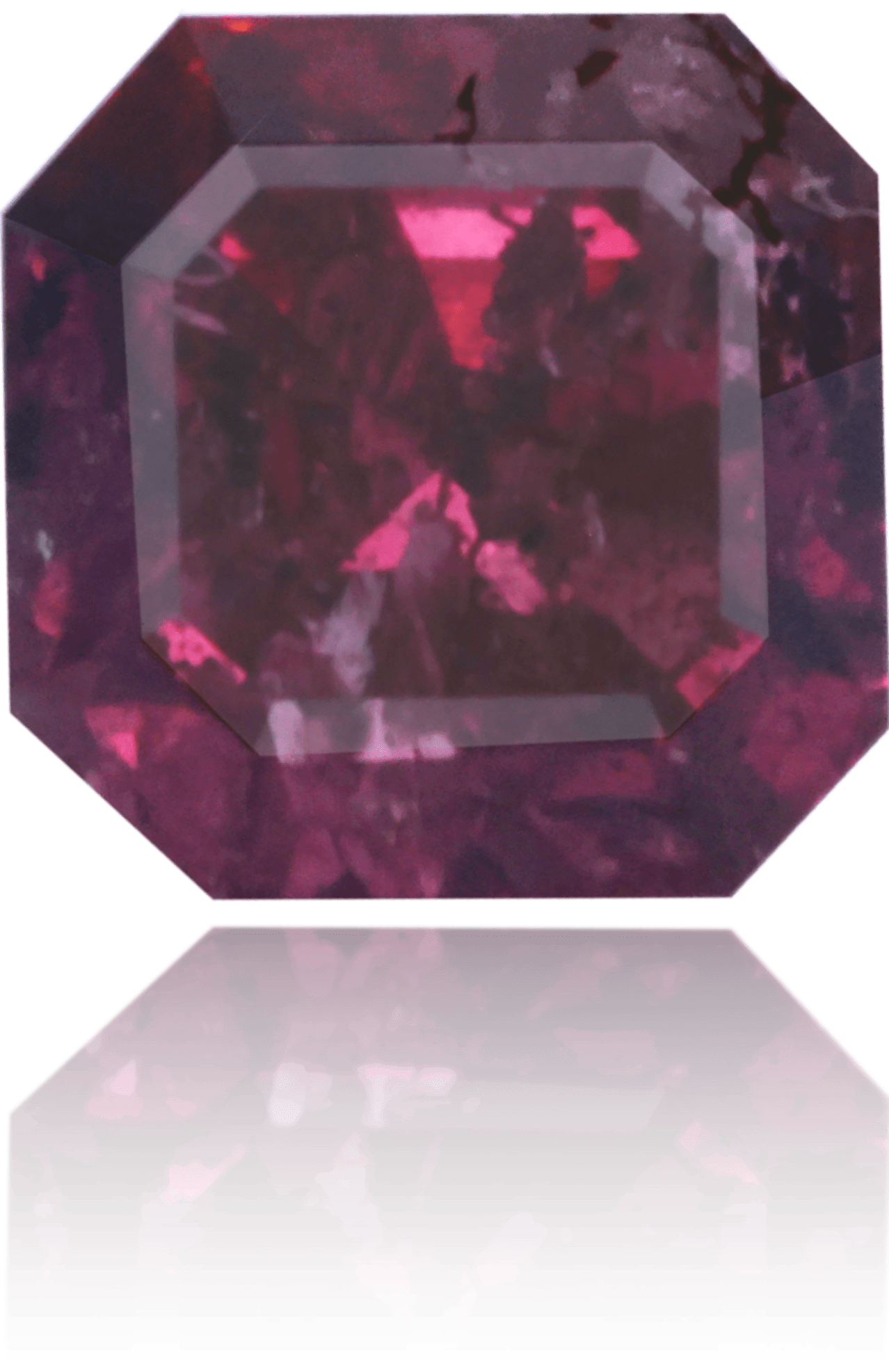 Natural Purple Diamond Square 0.62 ct Polished