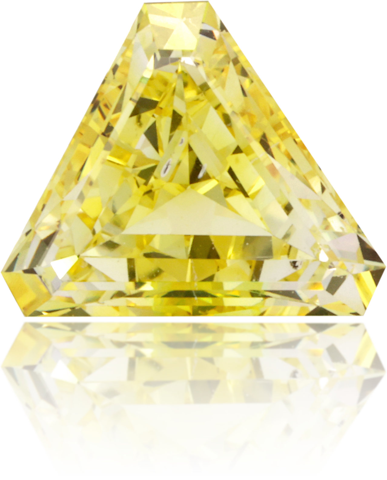 Natural Yellow Diamond Triangle 0.67 ct Polished