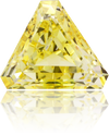 Natural Yellow Diamond Triangle 0.67 ct Polished