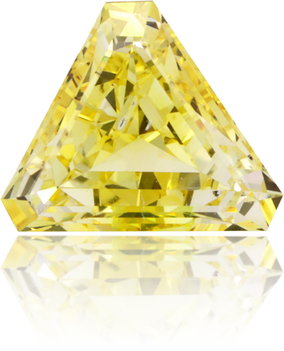 Natural Yellow Diamond Triangle 0.67 ct Polished