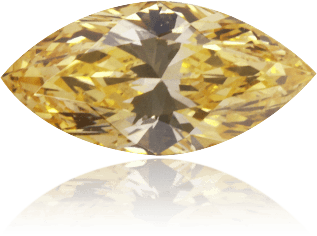 Natural Yellow Diamond Marquise 0.34 ct Polished