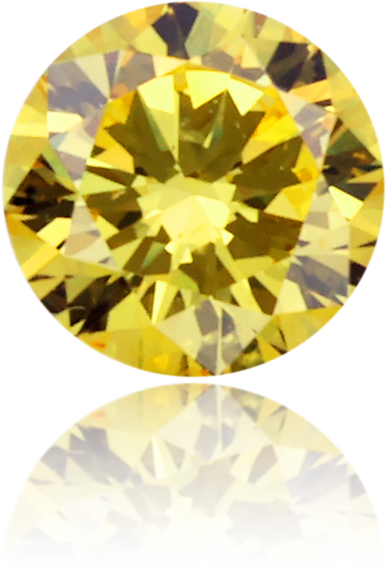 Natural Yellow Diamond Round 0.16 ct Polished