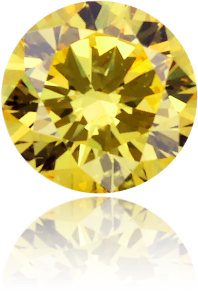 Natural Yellow Diamond Round 0.16 ct Polished