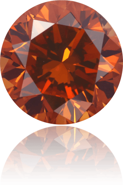 Natural Orange Diamond Round 1.01 ct Polished