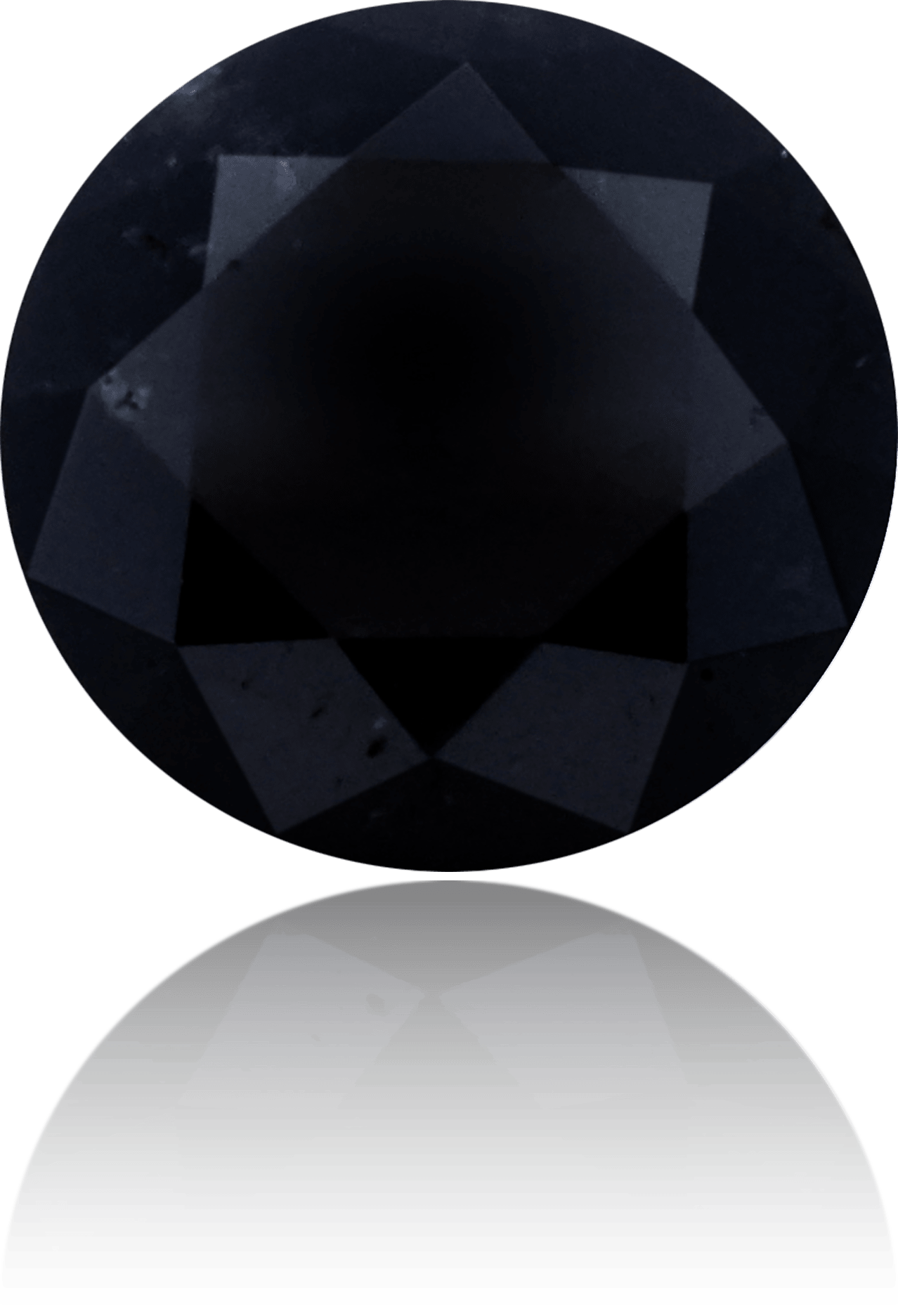 Natural Black Diamond Round 1.57 ct Polished