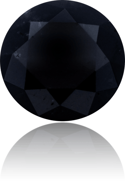 Natural Black Diamond Round 1.57 ct Polished