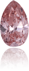 Natural Pink Diamond Pear Shape 0.13 ct Polished