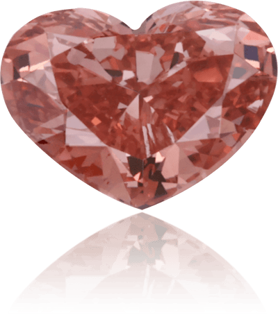 Natural Pink Diamond Heart Shape 0.41 ct Polished