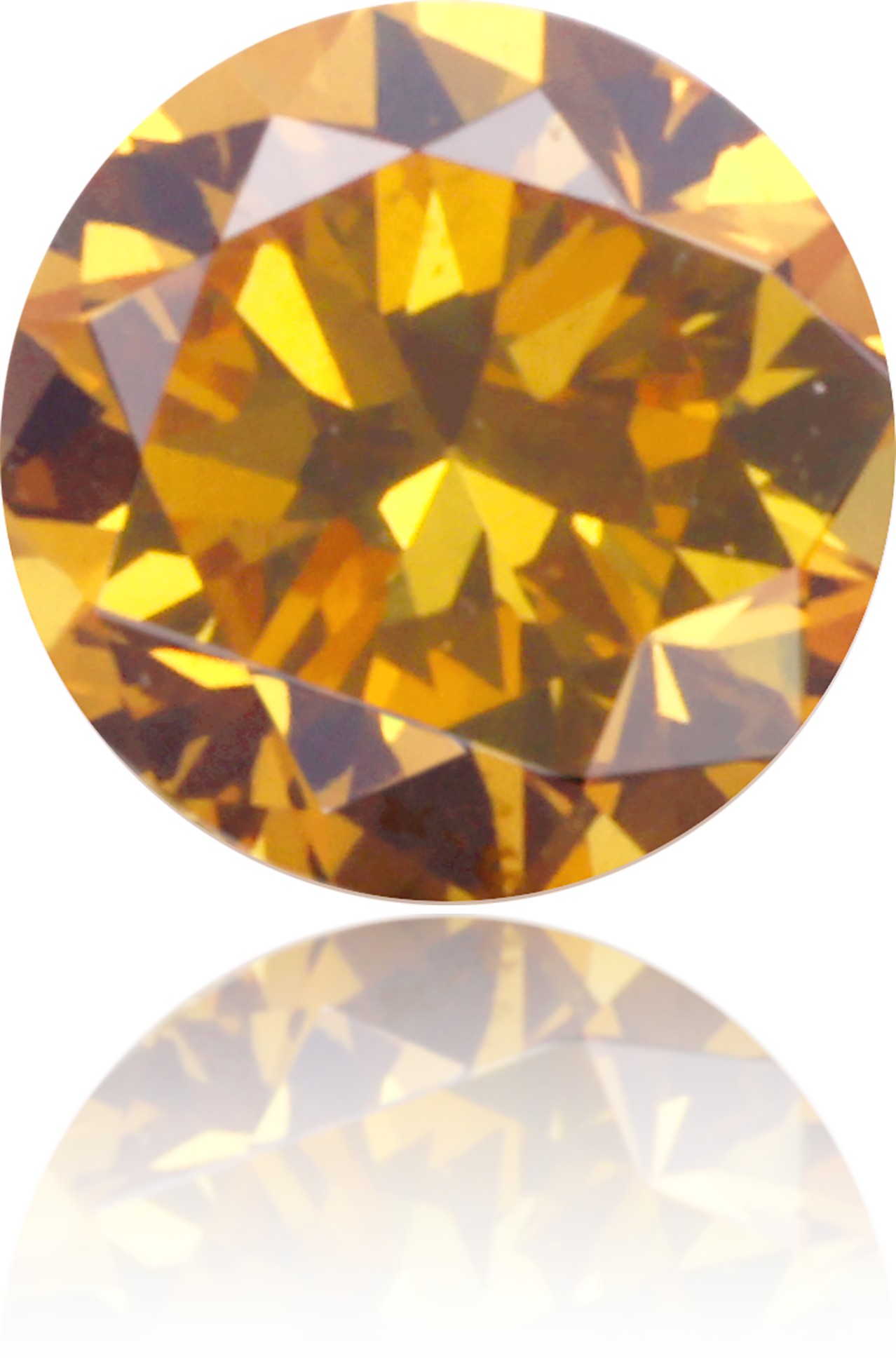 Natural Orange Diamond Round 0.15 ct Polished