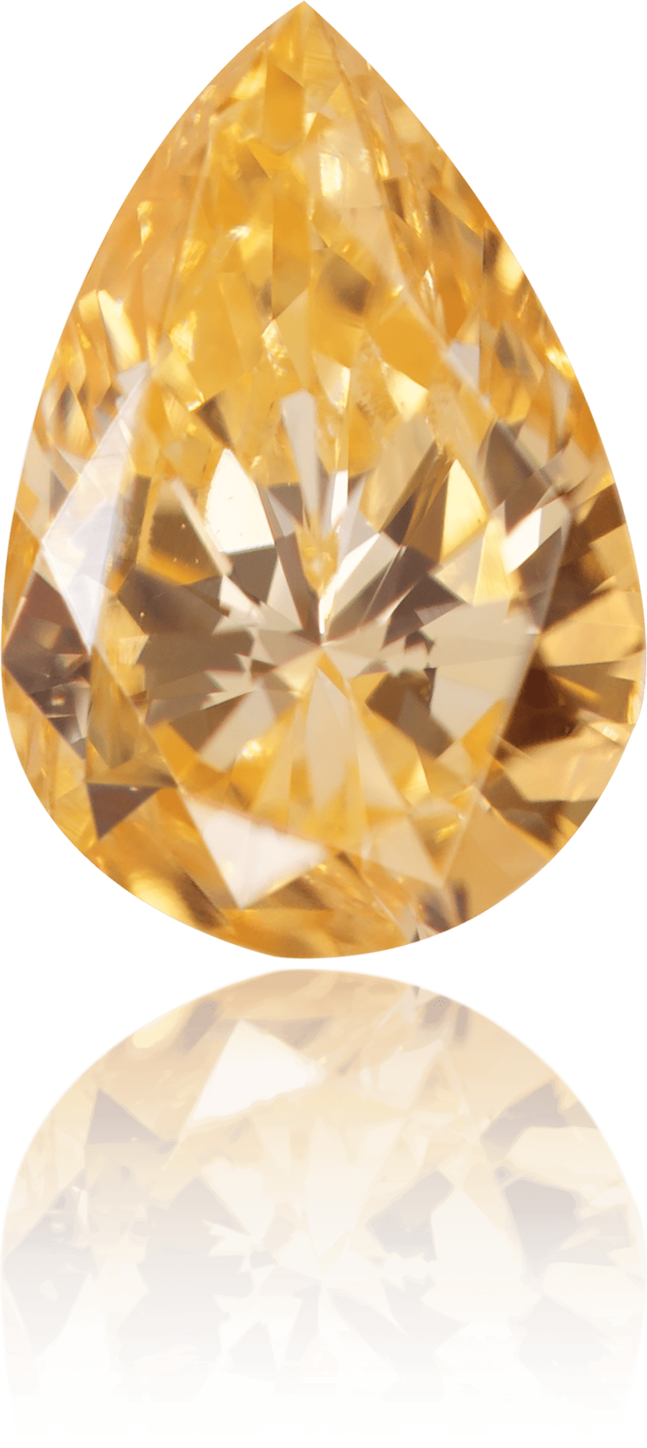 Natural Orange Diamond Pear Shape 0.51 ct Polished