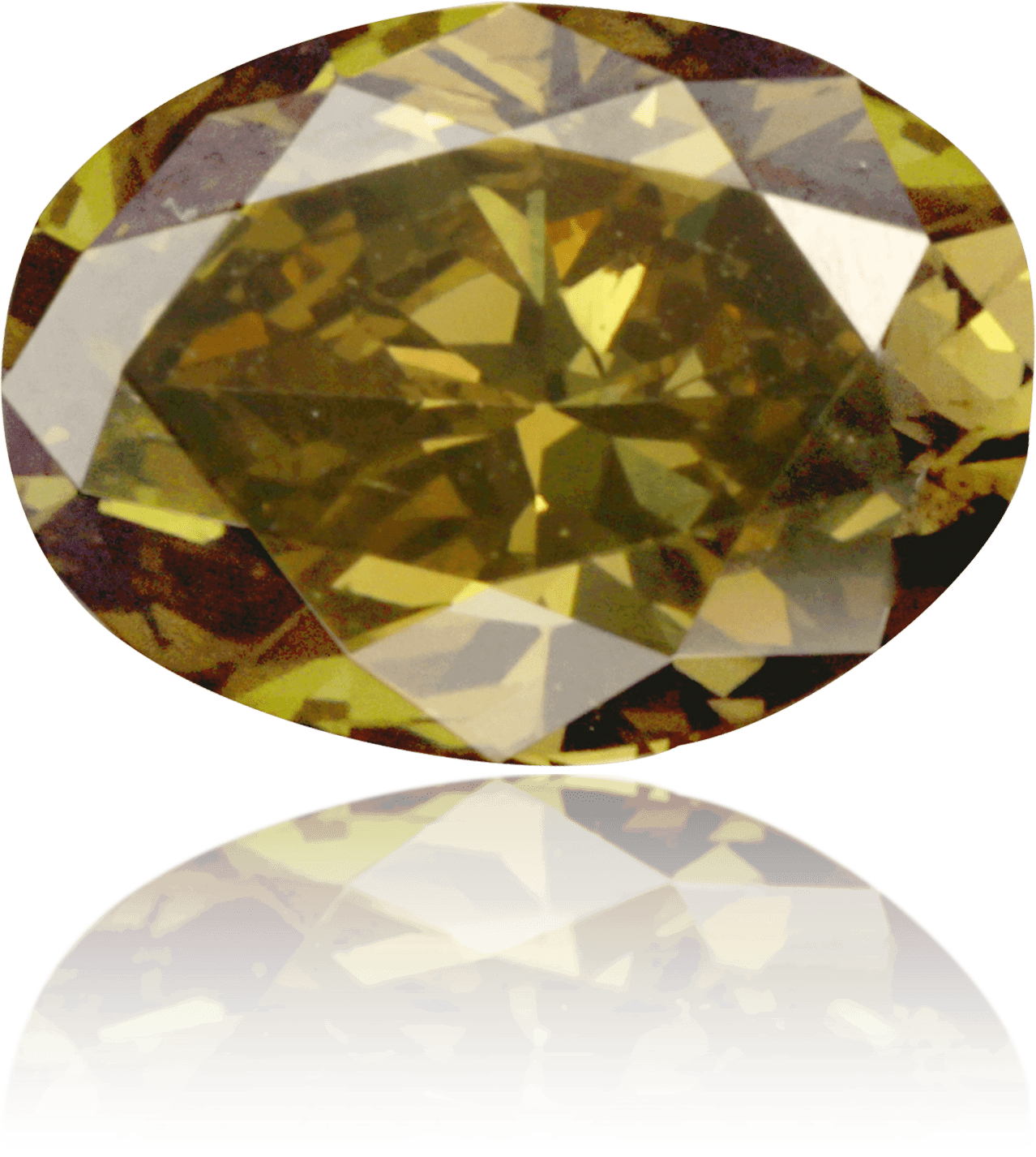 Natural Green Diamond Oval 0.53 ct Polished