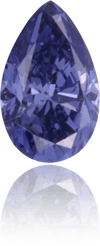 Natural Blue Diamond Pear Shape 0.09 ct Polished