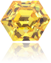 Natural Yellow Diamond Hexagon 0.53 ct Polished