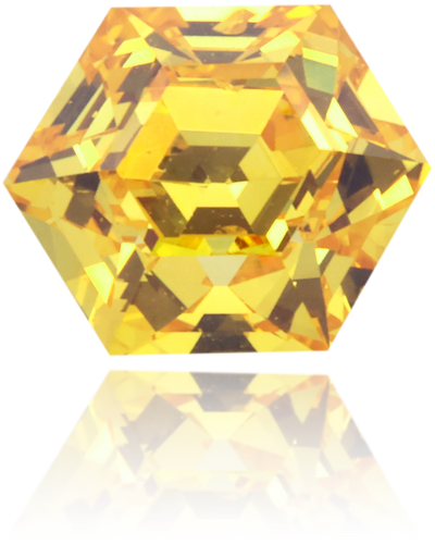 Natural Yellow Diamond Hexagon 0.53 ct Polished