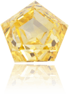 Natural Yellow Diamond Pentagon 0.59 ct Polished