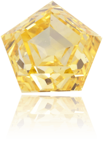 Natural Yellow Diamond Pentagon 0.59 ct Polished