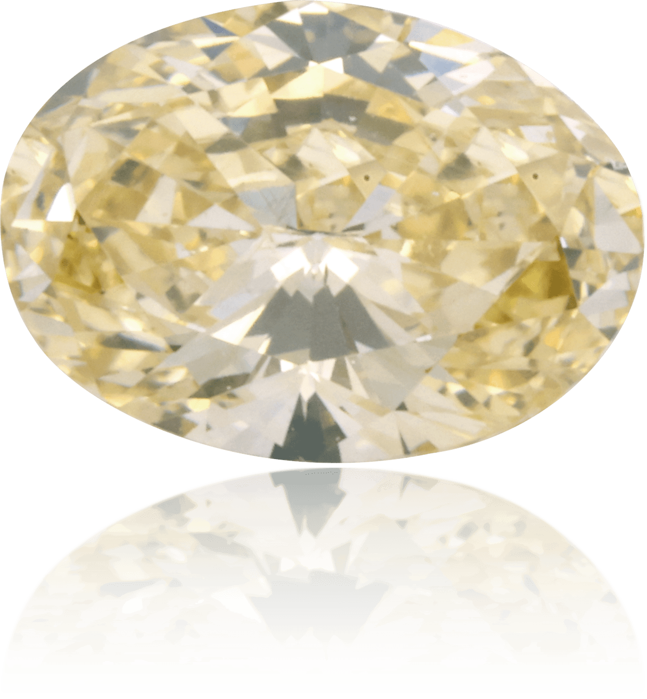 Natural Yellow Diamond Oval 0.47 ct Polished