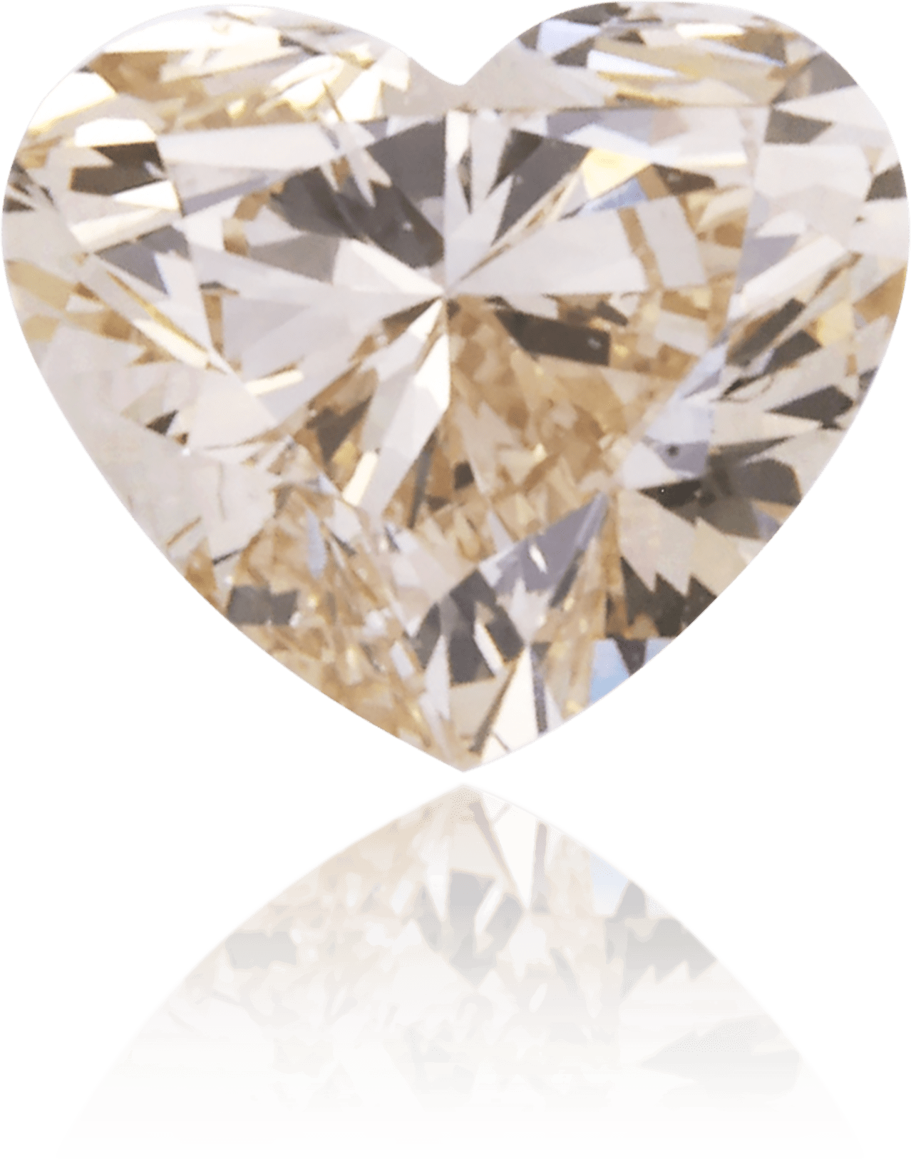 Natural Brown Diamond Heart Shape 0.38 ct Polished