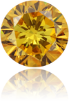 Natural Yellow Diamond Round 0.24 ct Polished