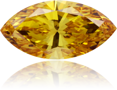 Natural Yellow Diamond Marquise 0.23 ct Polished