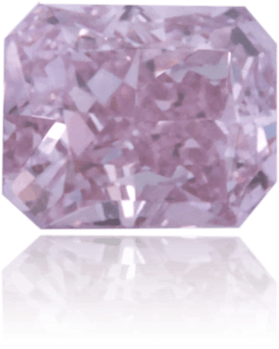 Natural Purple Diamond Rectangle 0.11 ct Polished