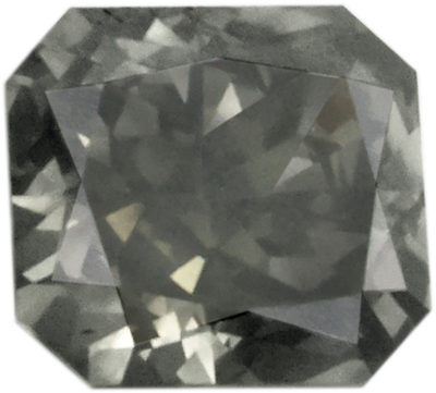 Natural Gray Diamond Rectangle 0.33 ct Polished