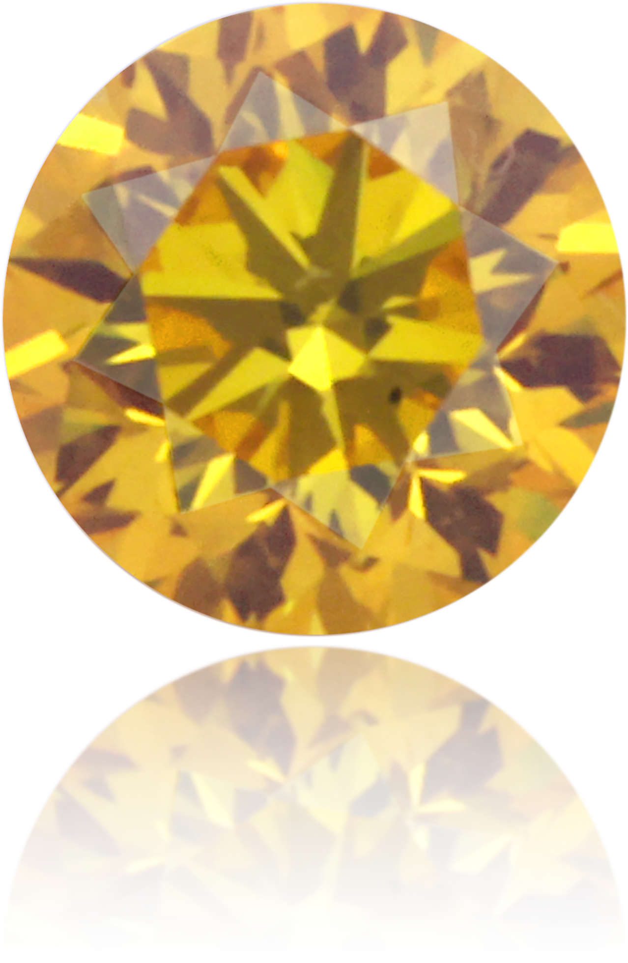 Natural Yellow Diamond Round 0.18 ct Polished