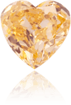 Natural Orange Diamond Heart Shape 0.22 ct Polished