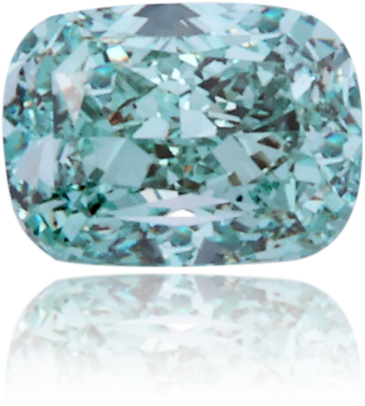 Natural Green Diamond Cushion 0.33 ct Polished