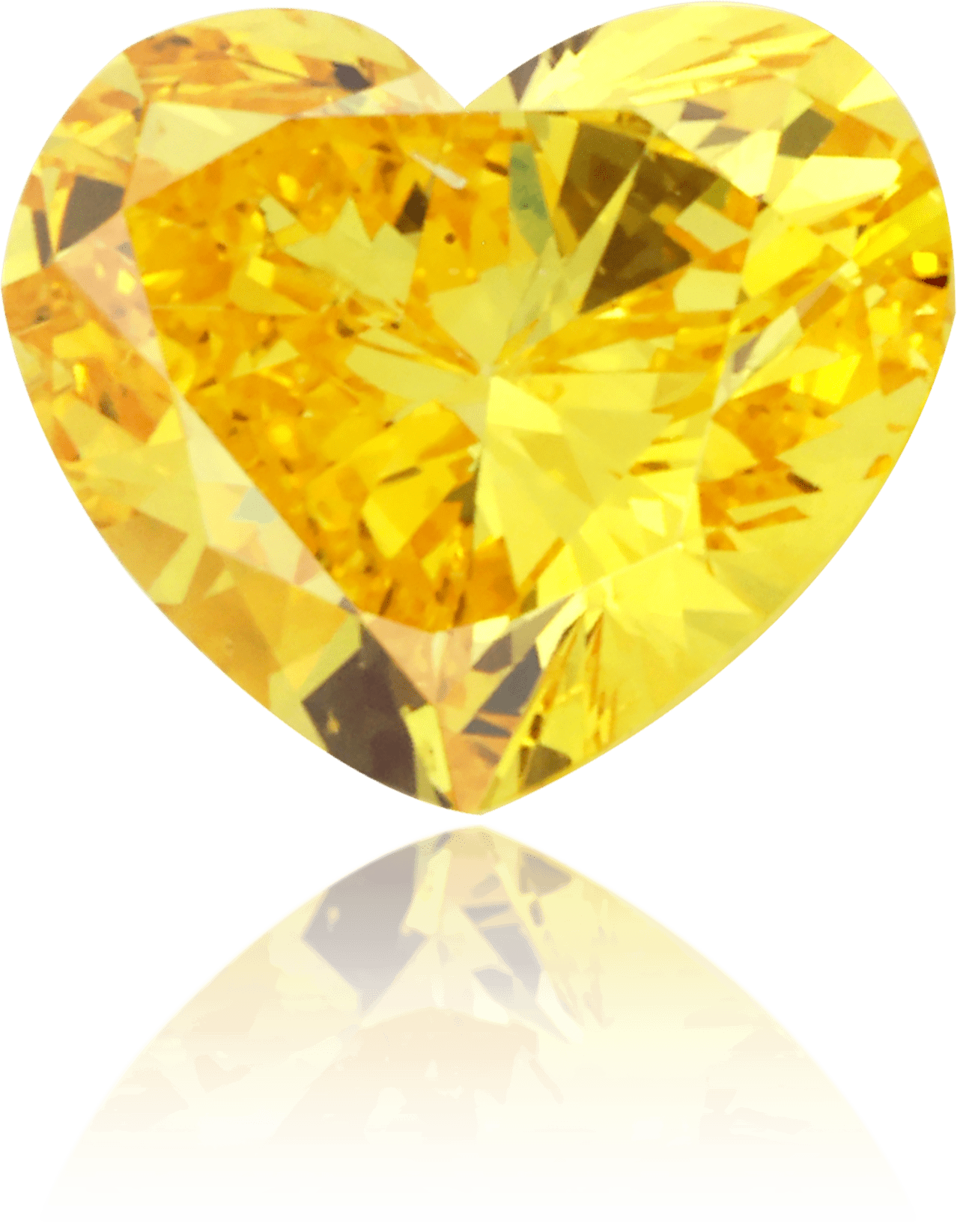 Natural Yellow Diamond Heart Shape 0.32 ct Polished