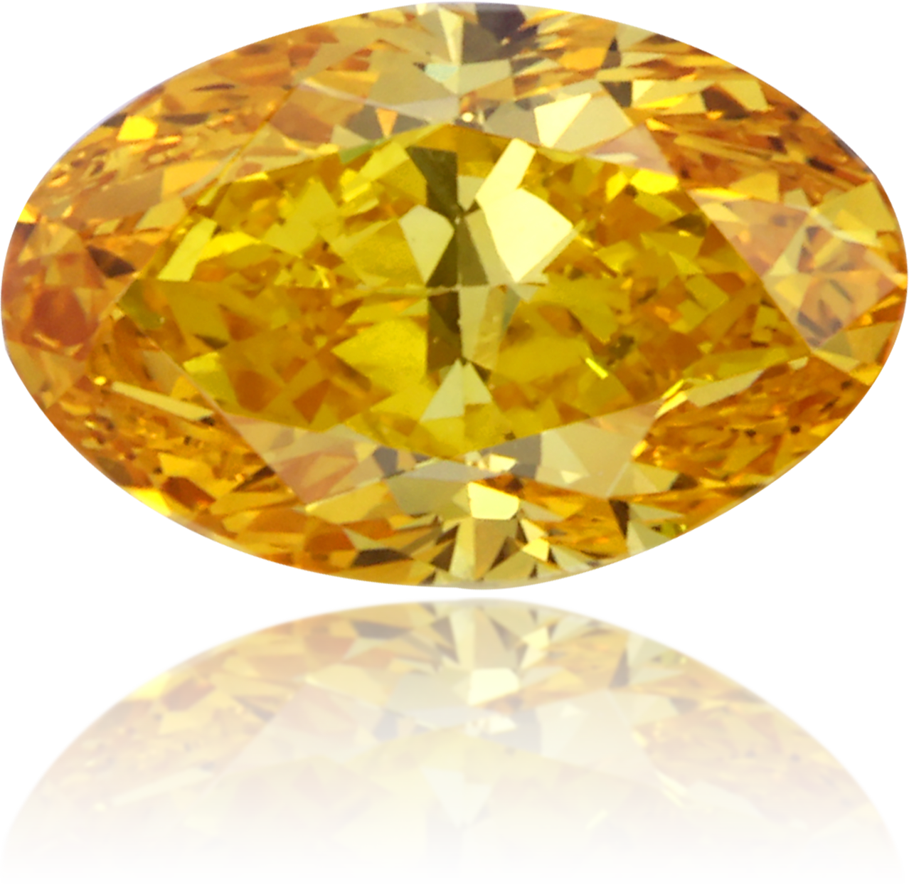 Natural Orange Diamond Oval 0.47 ct Polished