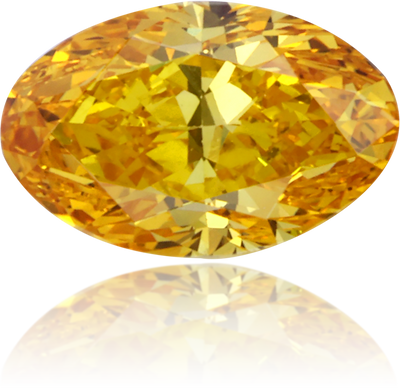 Natural Orange Diamond Oval 0.47 ct Polished