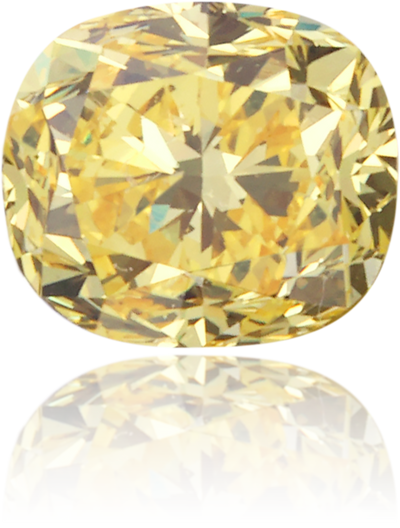 Natural Yellow Diamond Cushion 0.76 ct Polished