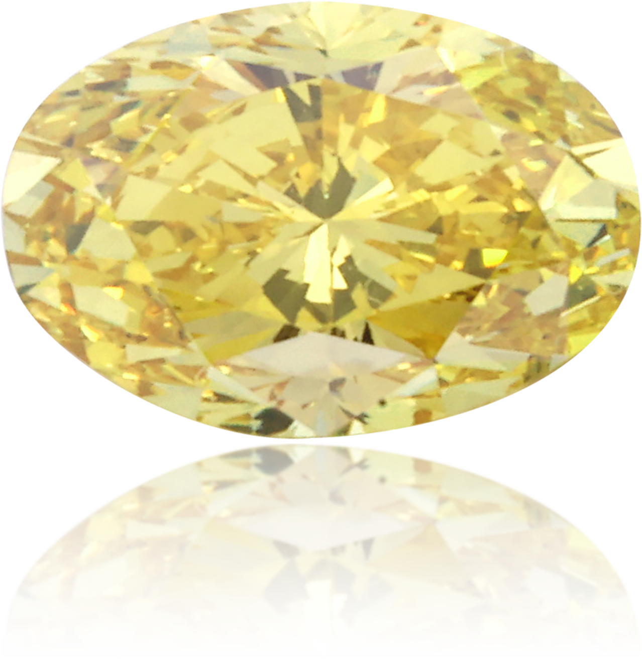 Natural Yellow Diamond Oval 0.70 ct Polished