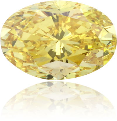 Natural Yellow Diamond Oval 0.70 ct Polished