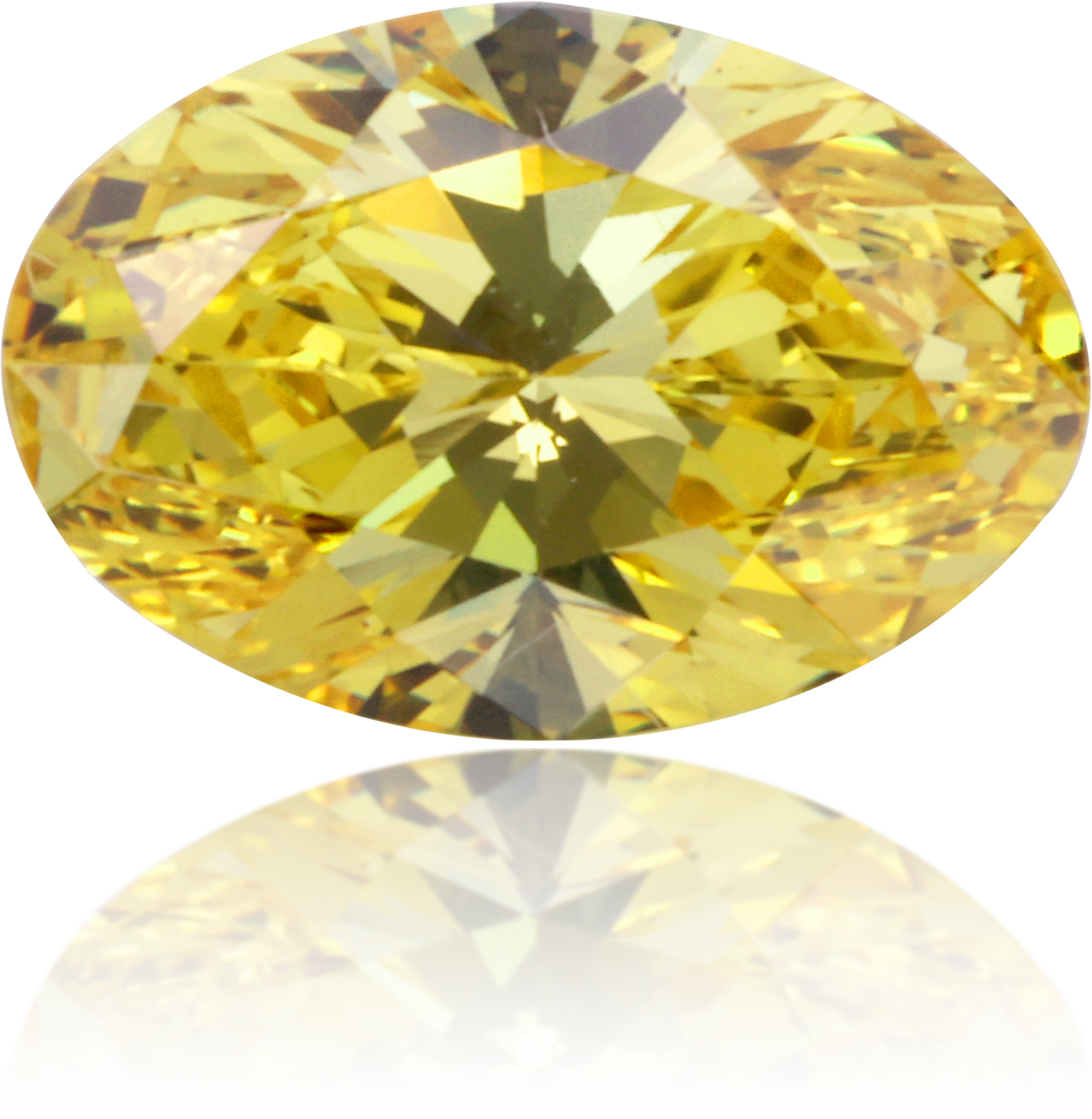 Natural Yellow Diamond Oval 0.50 ct Polished