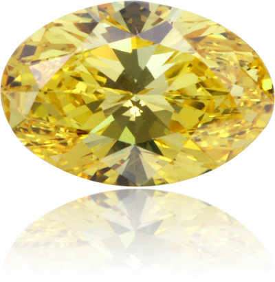 Natural Yellow Diamond Oval 0.50 ct Polished