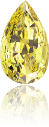 Natural Yellow Diamond Pear Shape 0.44 ct Polished