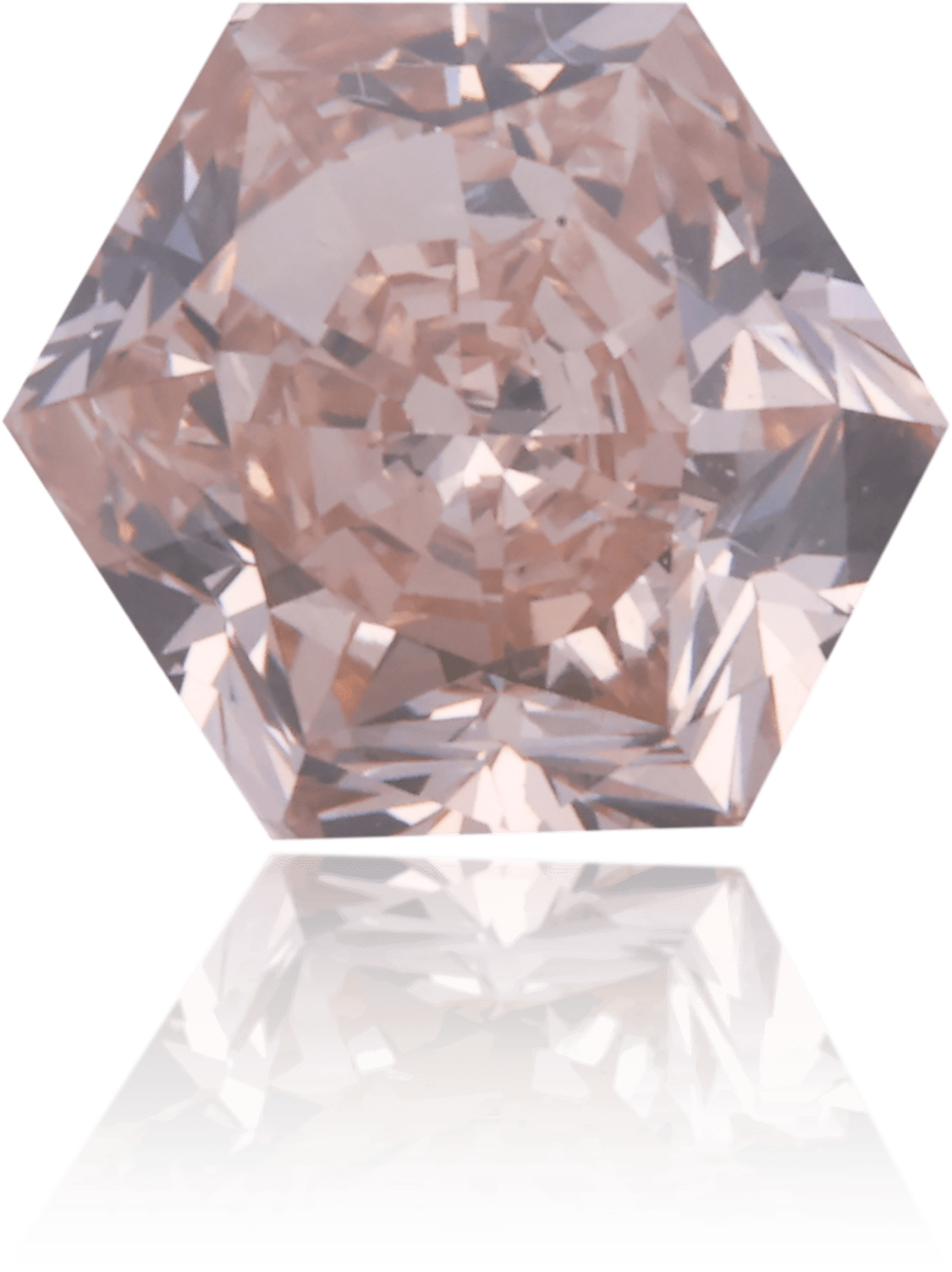 Natural Pink Diamond Hexagon 1.01 ct Polished