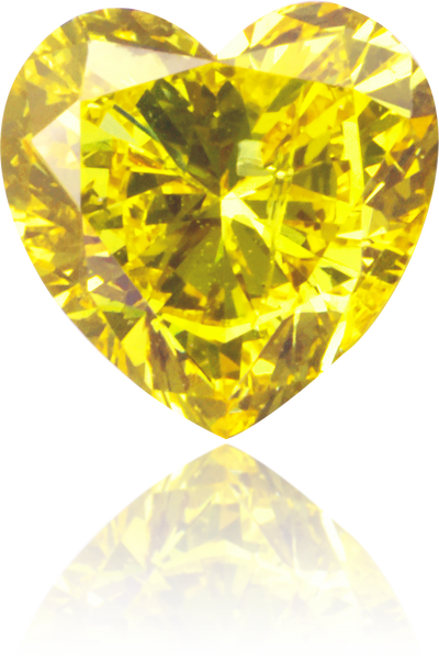 Natural Yellow Diamond Heart Shape 0.55 ct Polished