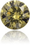 Natural Green Diamond Round 0.12 ct Polished