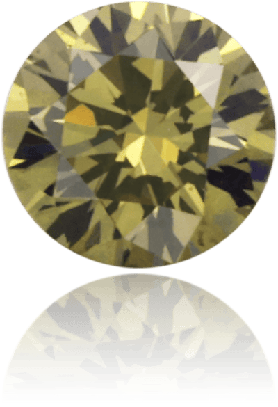 Natural Green Diamond Round 0.12 ct Polished